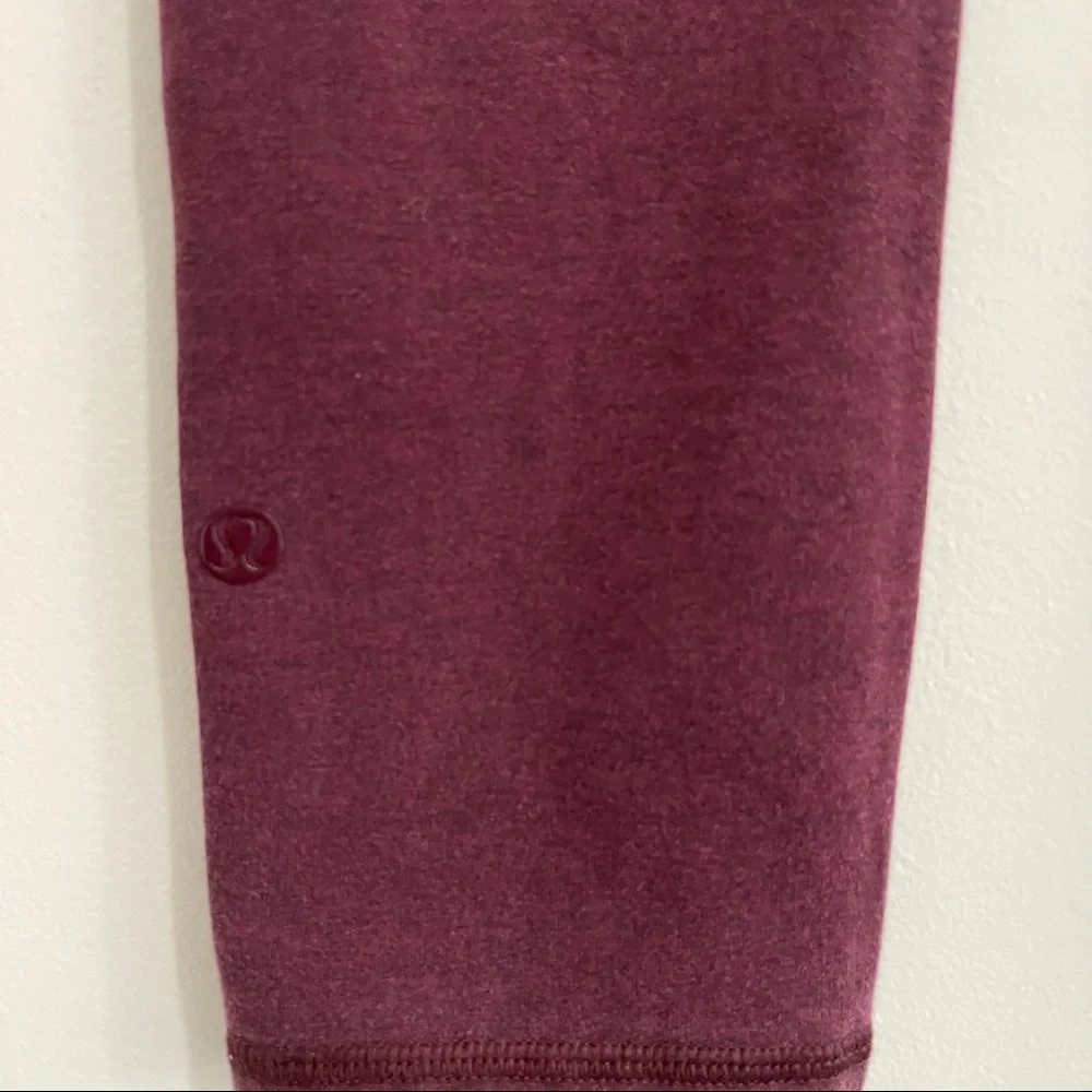 Lululemon Crop Maroon Burgundy Yoga Leggings 2